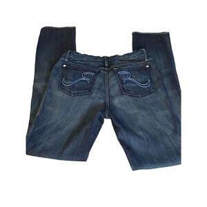 Rock& Republic Low Rise Boot Cut Denim Wash Jeans Size 32